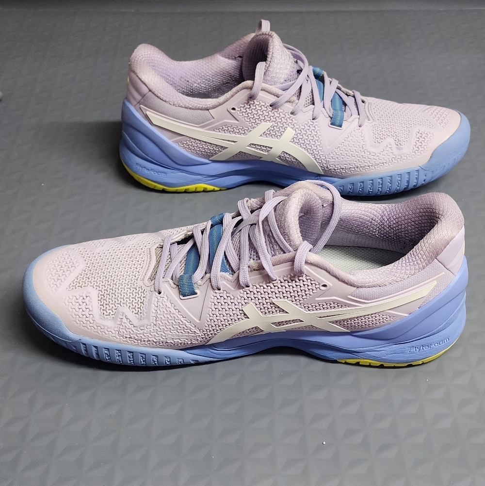 Asics Gel Resolution 8 Clay Court Shoe W sz 10 Lilac Dynawall FlyteFoam - Picture 2 of 13